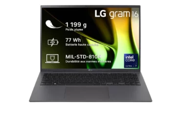 LG Gram 16Z90S - PC Portable Ultra Léger avec Intel Core Ult
