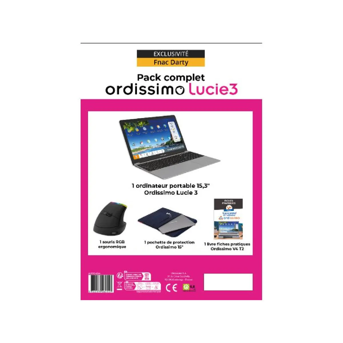Ordissimo Lucie3 - Pack PC Portable 15.6'' - Intel Pentium N